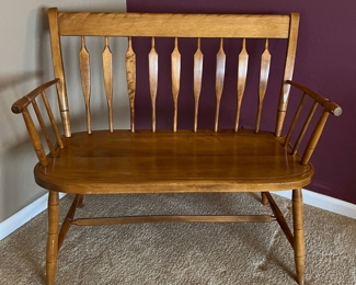 Nichols & Stone Co. Maple Deacon Bench