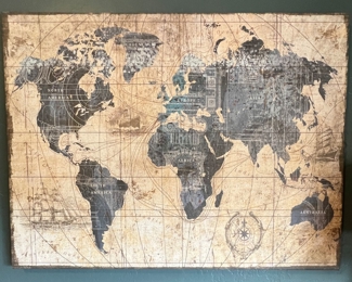 Art Canvas World Map 