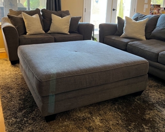 Living Spaces Sofa, Loveseat and Oversized Ottoman