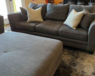 Living Spaces Sofa, Loveseat and Oversized Ottoman