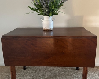 Mahogany Drop-leaf Table, Floral
