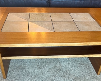 Copenhagen Teak Nancy Coffee Table w Tile Center