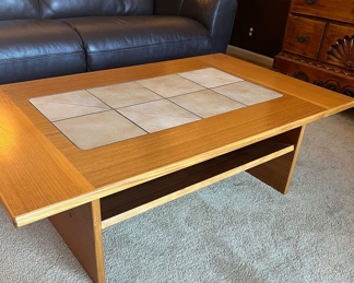 Copenhagen Teak Nancy Coffee Table w Tile Center