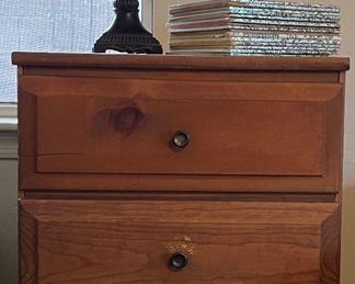 Pine 4-Drawer Nightstand