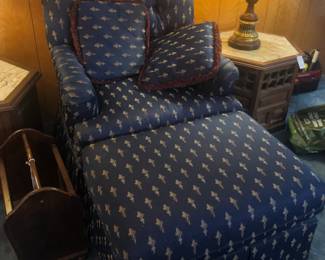 Chair with matching ottoman