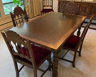 Berkley & Gay dining room table and chairs