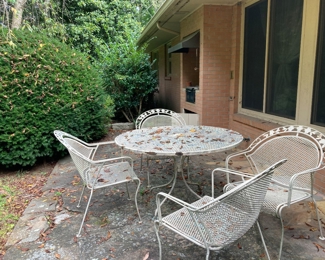 Vintage white patio set