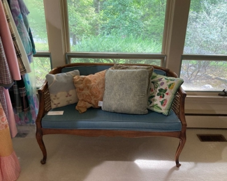 Vintage rattan loveseat