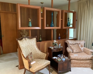 Fabulous built ins with glass decor