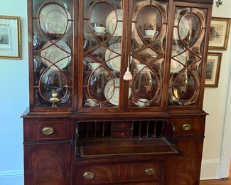 Gorgeous wood china drop front desk