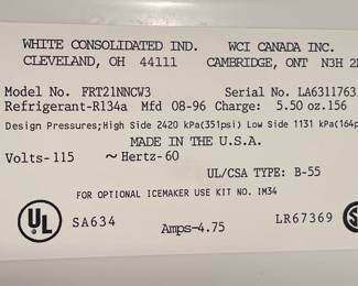 Frigidaire Refrigerator