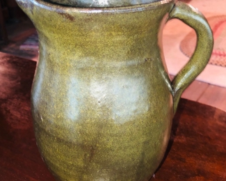 Nice alkaline glaze Grace Nell Hewell(1933/2016) Gillsville Ga pitcher