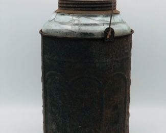 Excelsior glass and tin kerosene/oil Railroad fuel can
