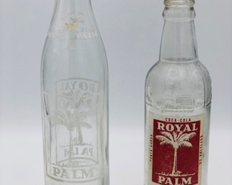 Vintage royal palms soda bottles 1900-1980