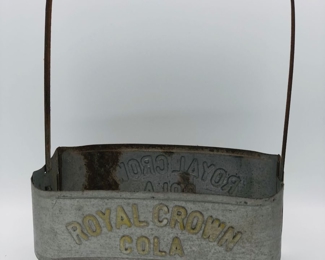 Vintage Royal crown cola 6 bottle metal carrier