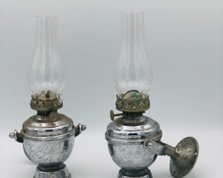 Vintage Perko chrome wall lanterns