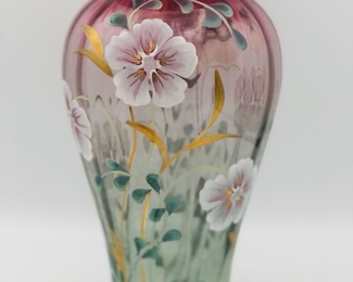 Fenton hand painted vase 