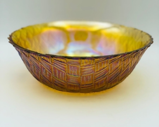 Marigold carnival glass bowl
