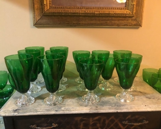 Anchor hocking green tetley teas