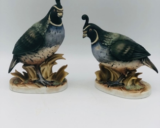 Lefton quail set porcelain 