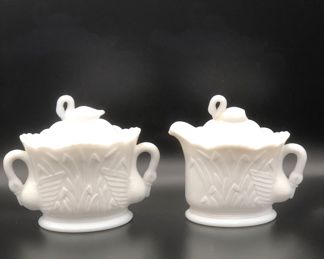 Westmoreland swan cream and sugar 