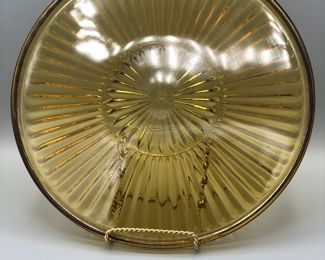 Amber starburst plate