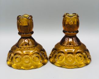 1960’s LE Smith candle sticks