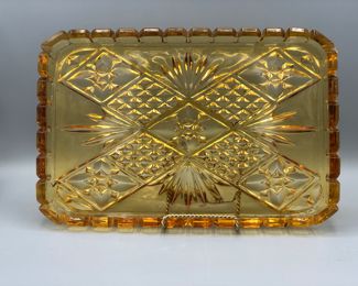 Vintage amber tray