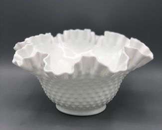 Fenton milk glass hobnail finger bowl