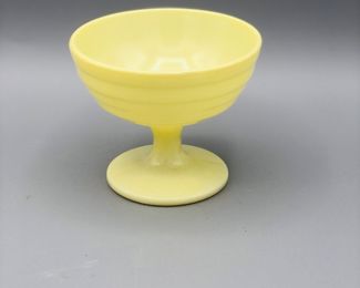 Vintage Retro Hazel Atlas Yellow Footed Dessert Cup set of 5 Sherbet Moderntone