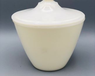 Fire King lidded dish 