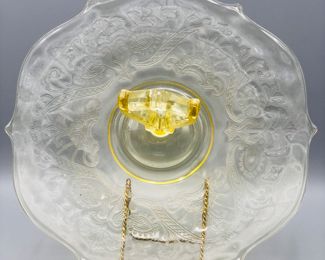 1930’s Lancaster glass landrum Carolyn center handle tray