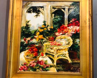 Framed signed painting