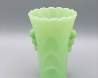 Fire king jadeite deco vase
