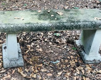 Concrete statuary, pots, bird baths  and benches