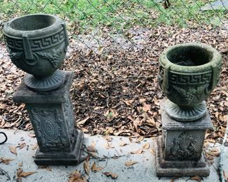 Concrete statuary, pots, bird baths  and benches