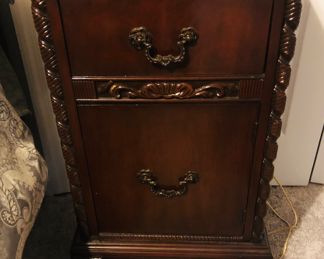 1950’s mahogany bed side table 
