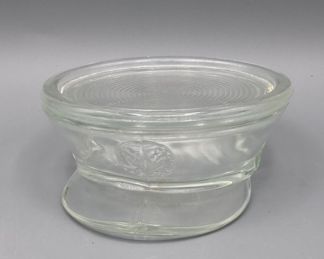 Vintage US Army Glass Officers Hat Candy Dish