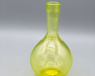 Uranium glass barber bottle