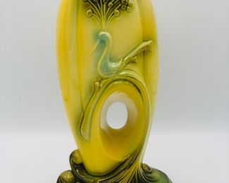USA peacock split art vase