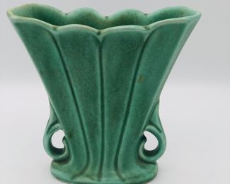 Camark green fan vase