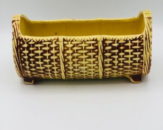 Vintage brush McCoy basket planter 