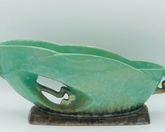 Roseville artwood green MCM