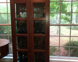 Double arched curio art deco glass doors