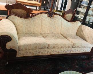 Empire sofa w/carved eagle in back, cornucopia arms 