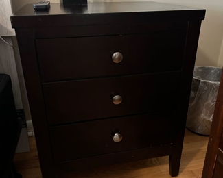 #26 Bedside table w/3 drawers 22x17x27 $45