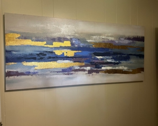 #42 Blues and gold art work 71x31  $40