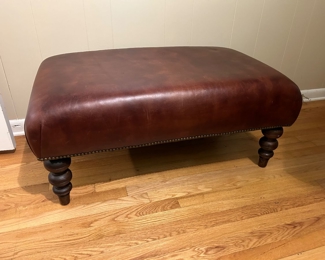 #44 Leather ottoman/coffee table 39x24x17  $60