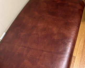 #44 Leather ottoman/coffee table 39x24x17  $60