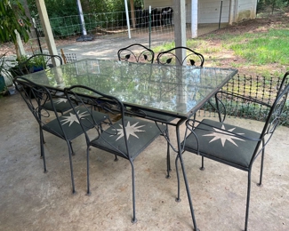 #60  Outdoor table w/6 chairs 60x30x30  $80